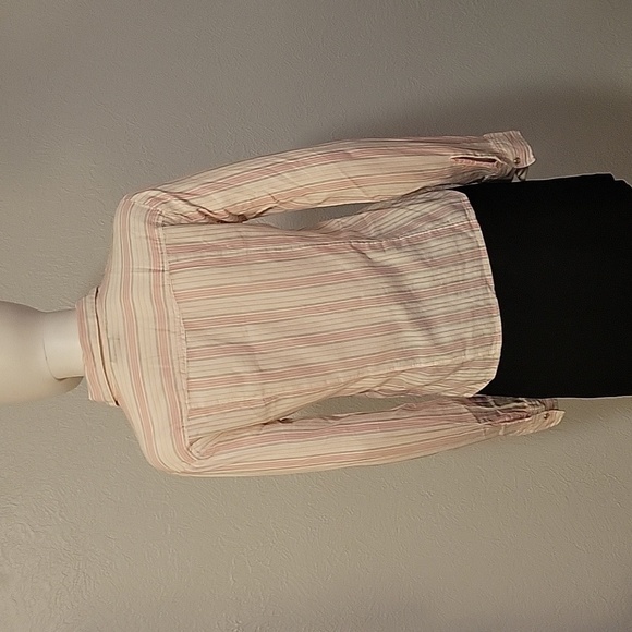 5/$25 COTTON EXPRESS Striped Snap Button Long Sleeve Cowboycore Shirt FLAWED - Picture 5 of 10